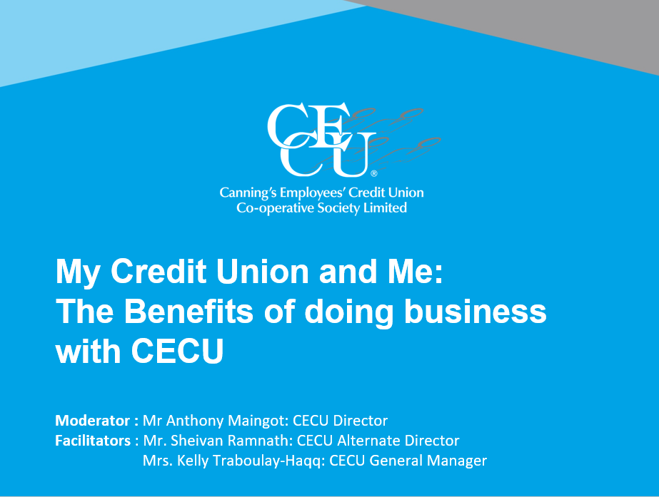 My Credit Union & Me  The benefits of doing business with CECU